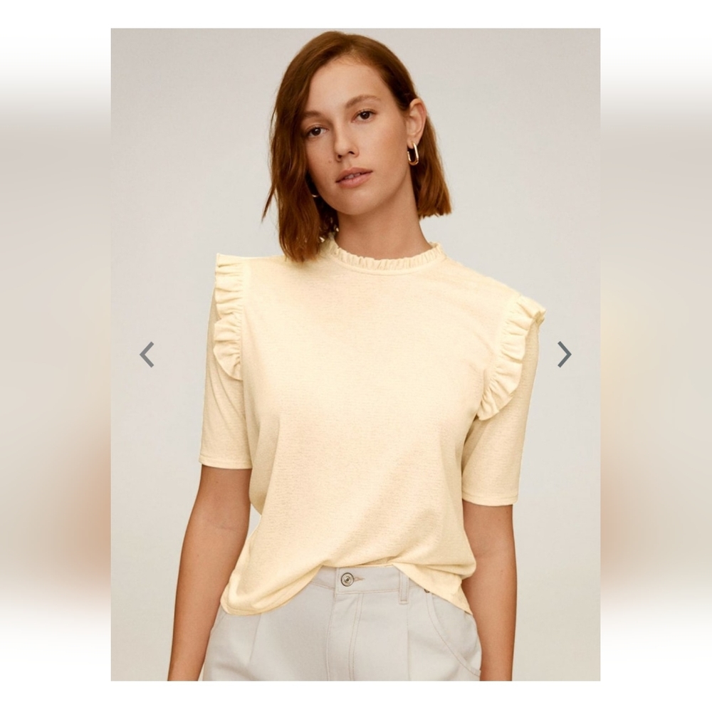 Mango Blouse, Tan colour, small size